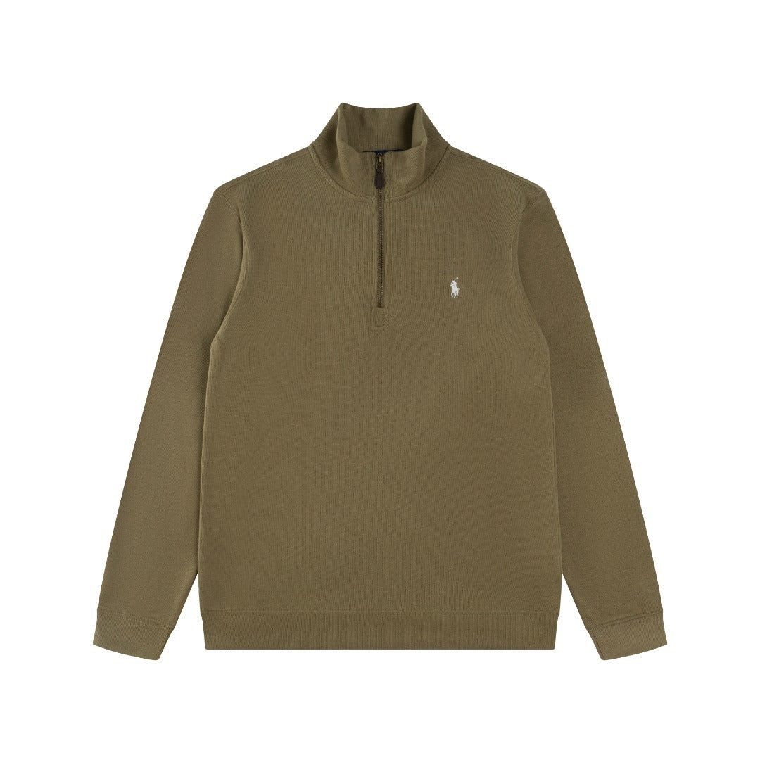 RL Ribbed Quarter-Zip Sweatshirt