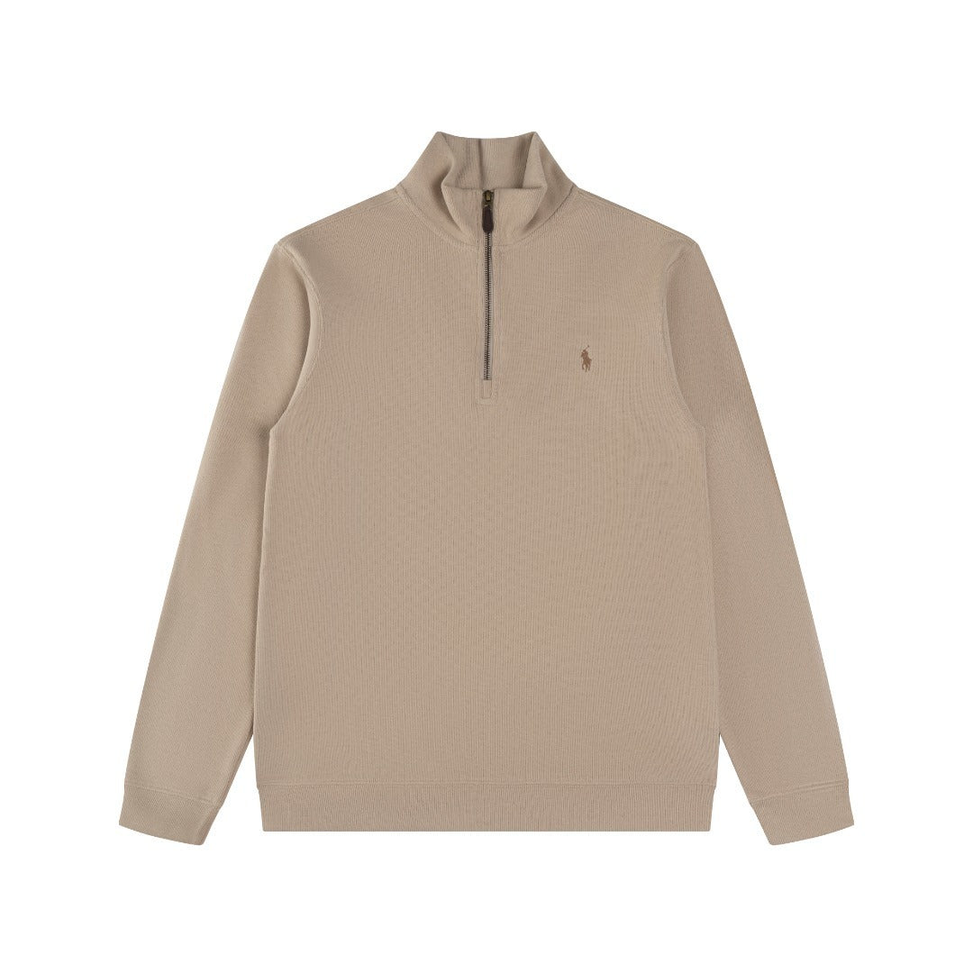 RL Ribbed Quarter-Zip Sweatshirt