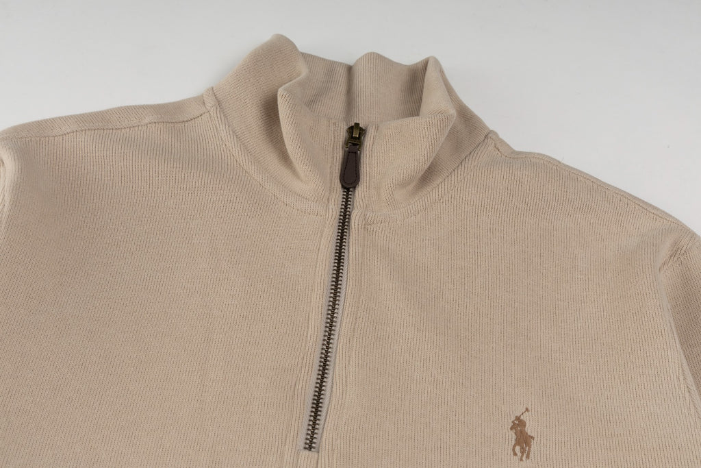 RL Ribbed Quarter-Zip Sweatshirt
