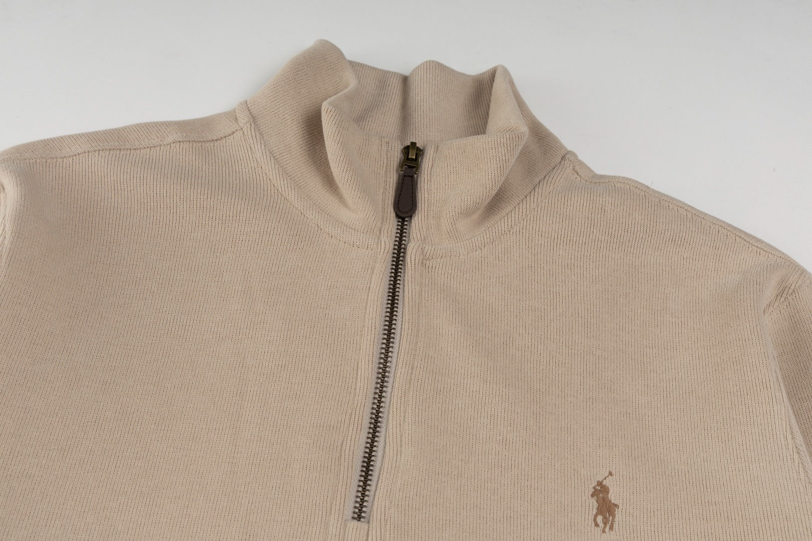 RL Ribbed Quarter-Zip Sweatshirt