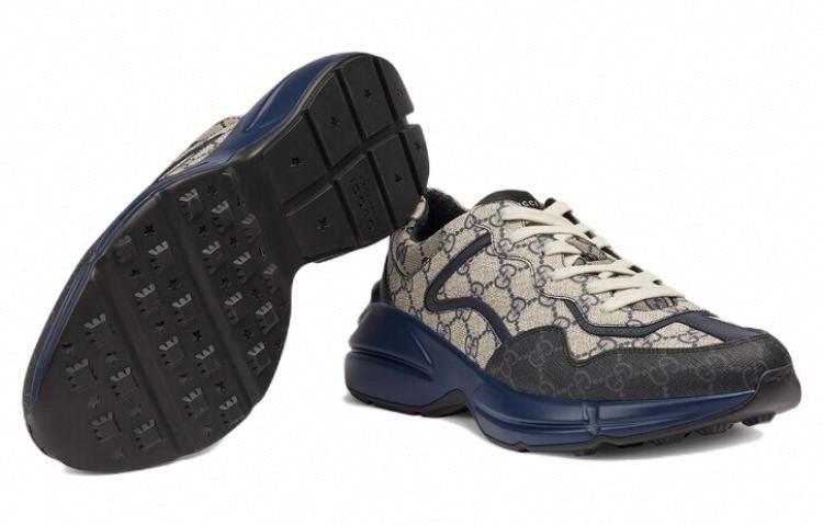 Rhyton GG Supreme Sneakers | Beige & Navy