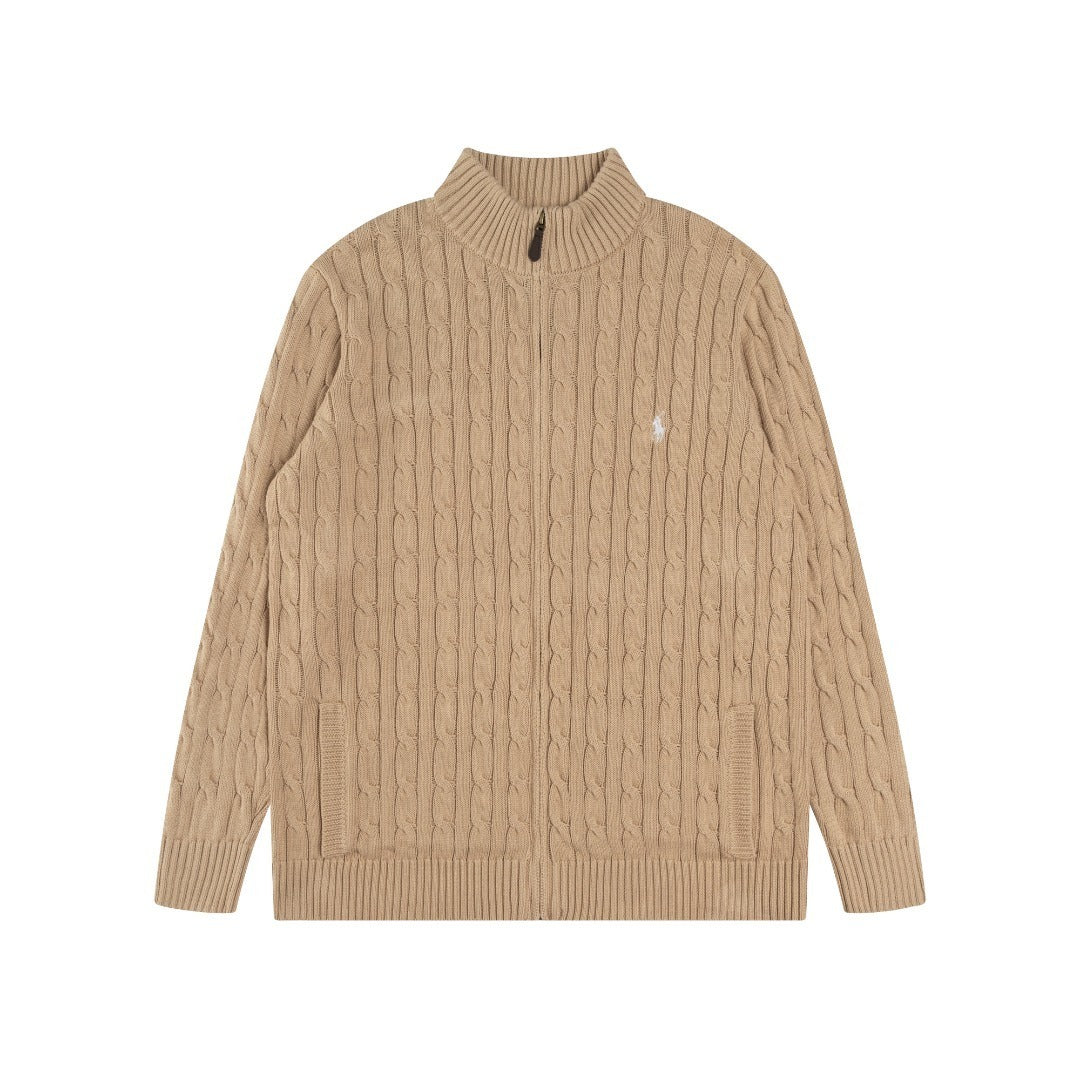RL Cable-Knit Zip Cardigan