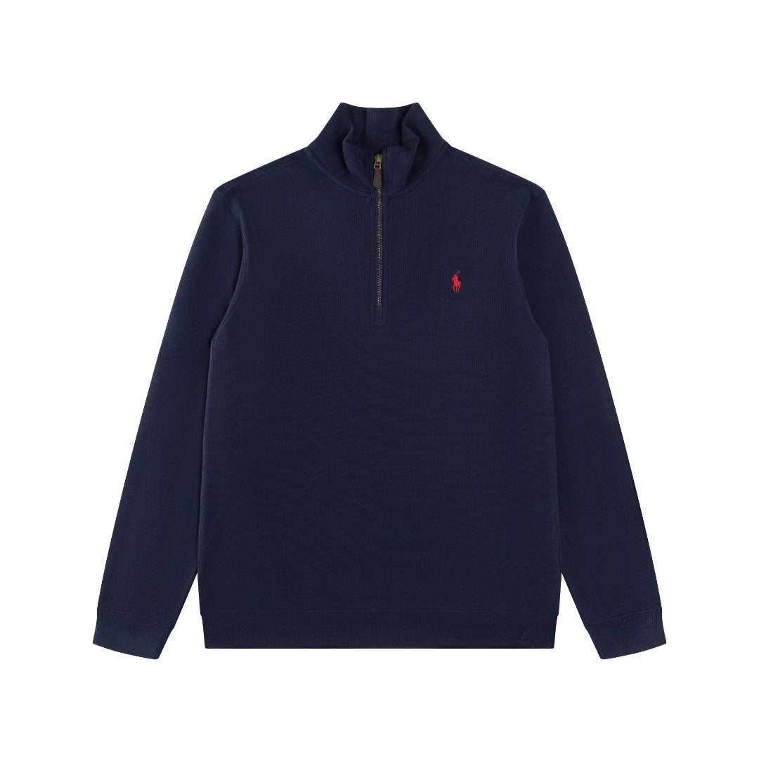 RL Ribbed Quarter-Zip Sweatshirt