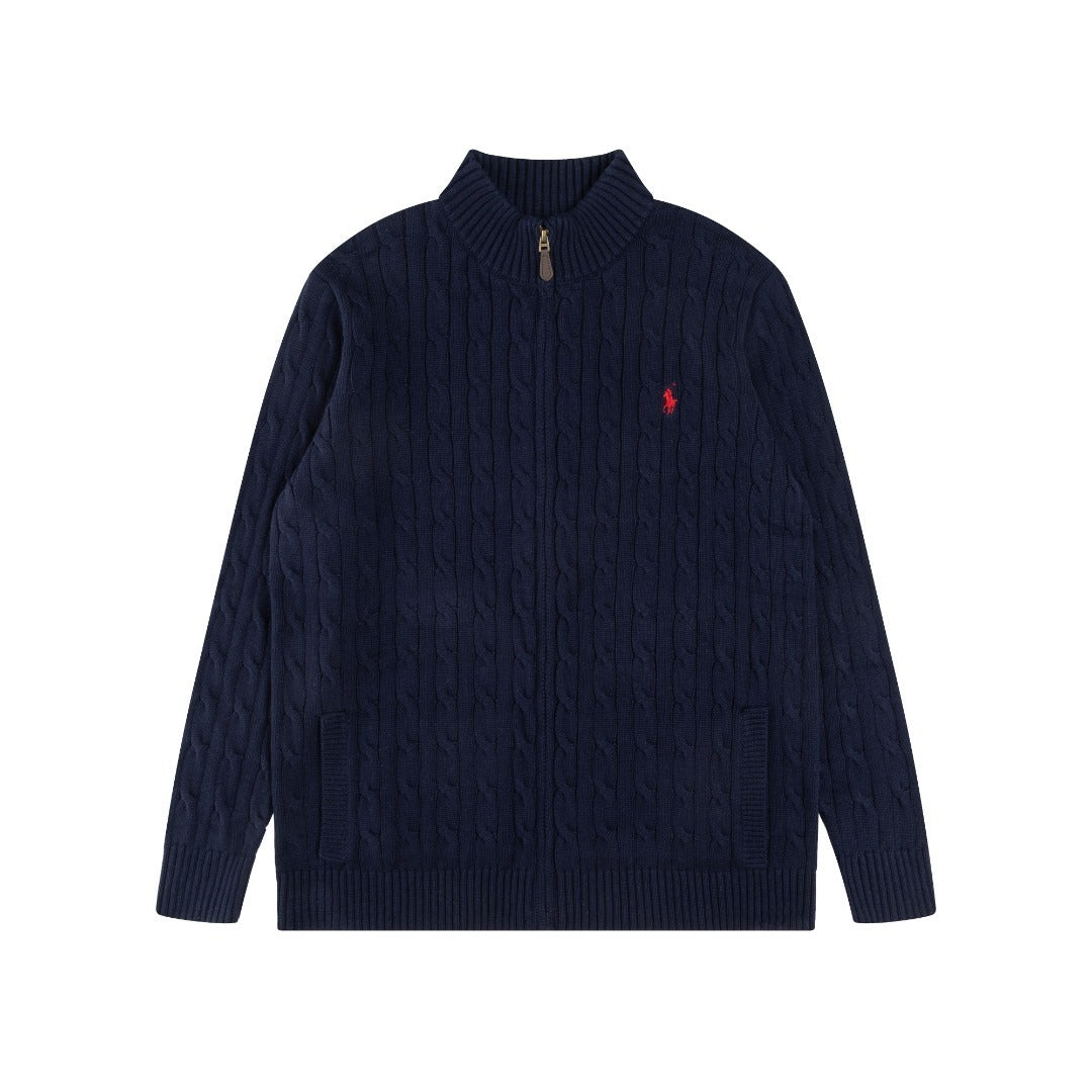 RL Cable-Knit Zip Cardigan