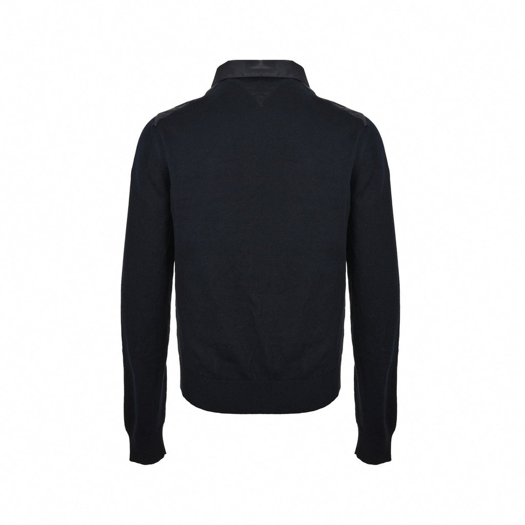Re-Nylon Mixed-Media Hybrid Jacket | Navy Blue